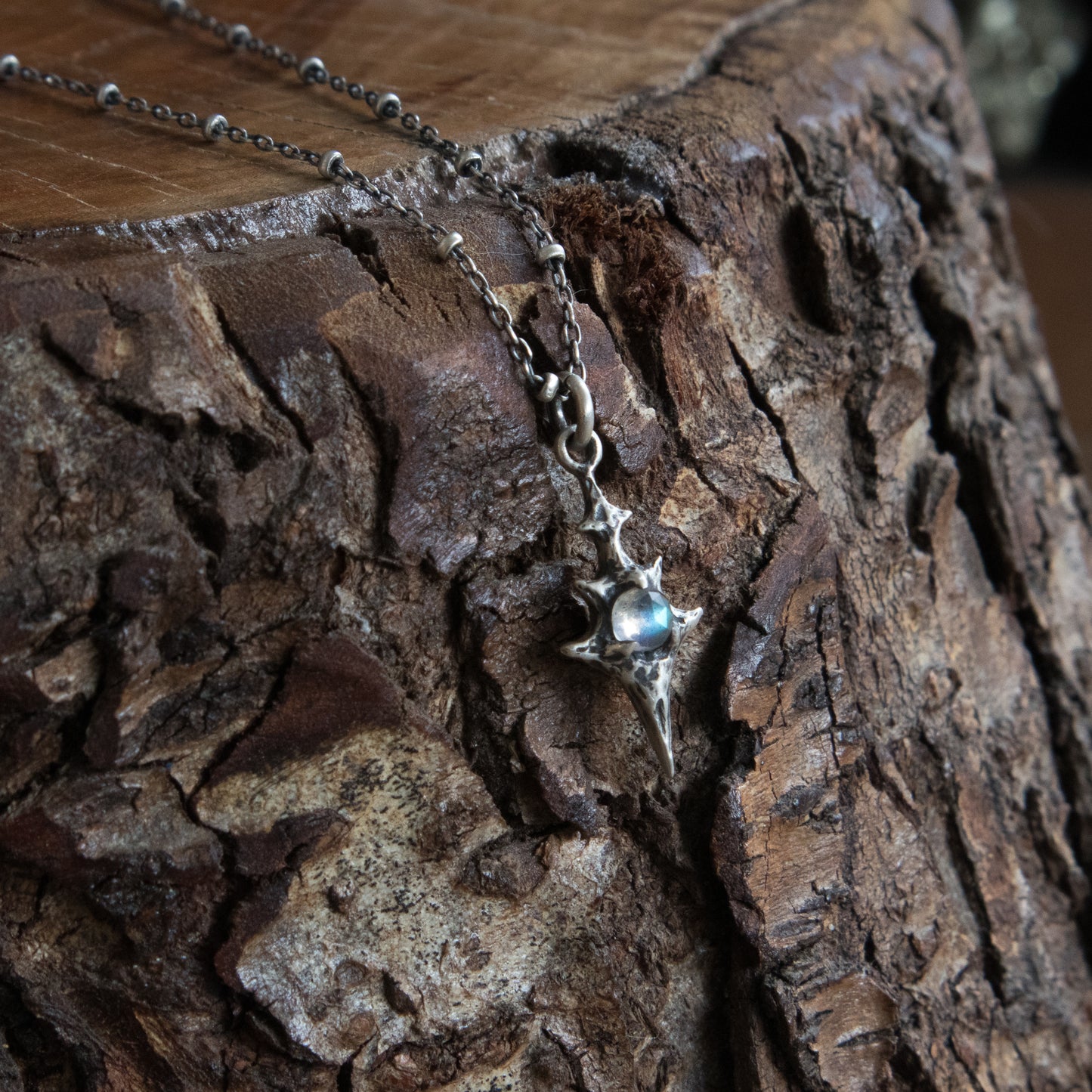 Eldritch Pendant - Labradorite RC - 16 inches- Ready to Ship