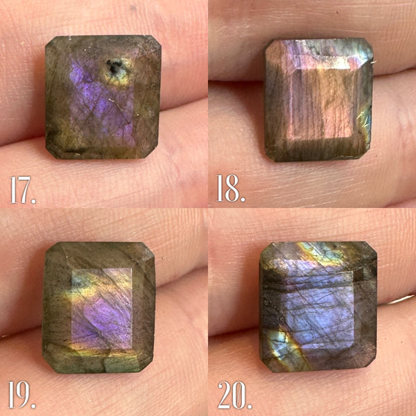The Dark Embrace Ring (Labradorite and Purple Labradorite version)