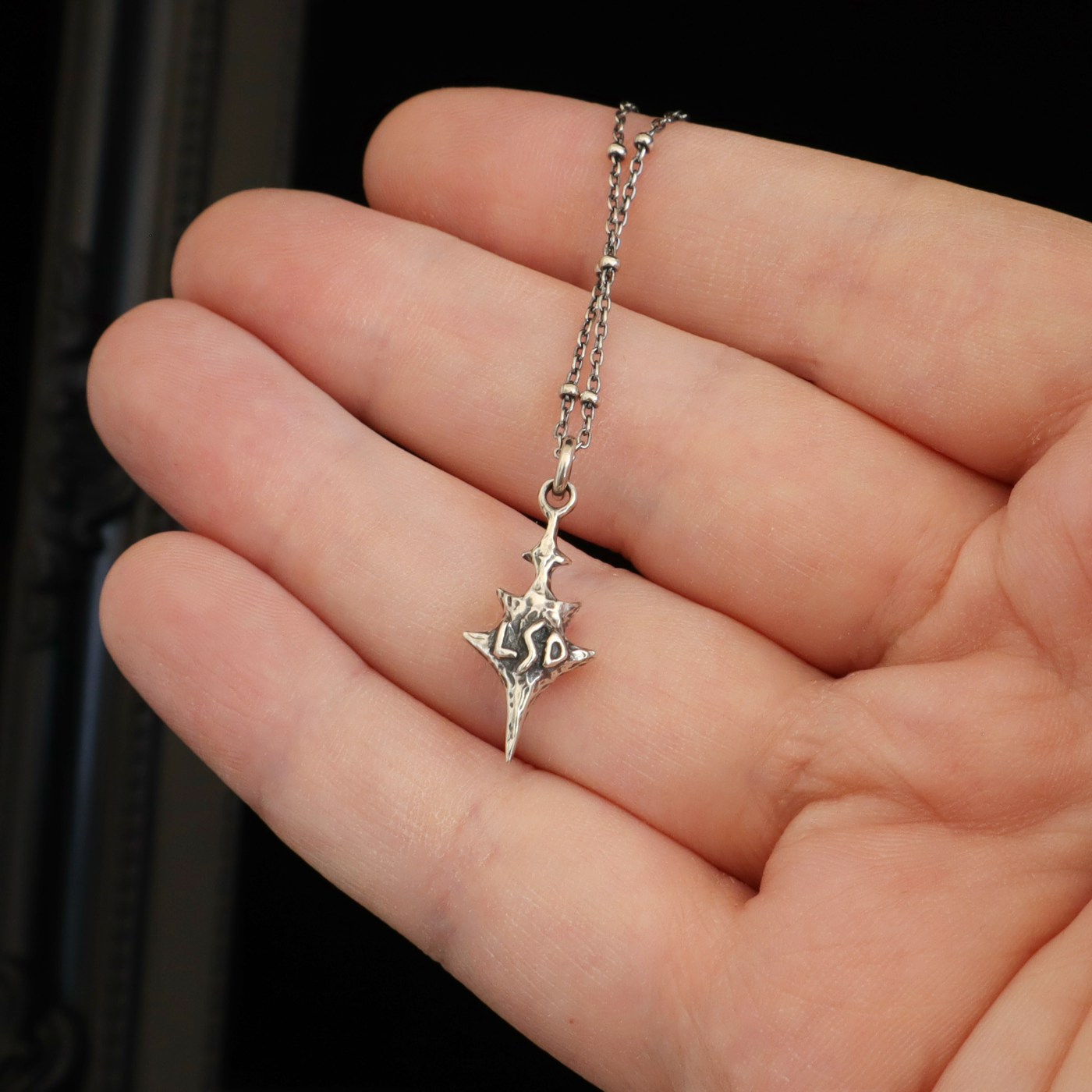 Eldritch Pendant - Rose Cut Garnet - 15 inches- Ready to Ship