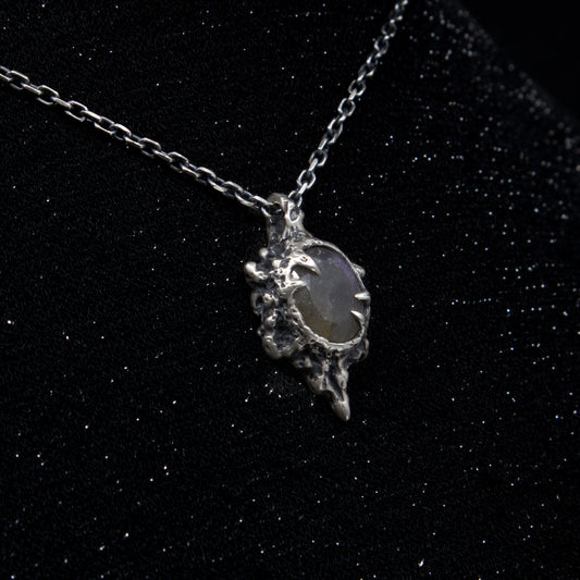 Azathoth Pendant - Purple Labradorite - 16-18 Inches - Ready to Ship