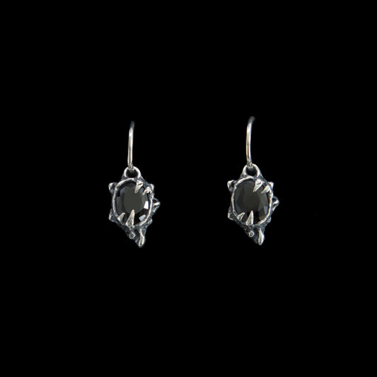 Primordial Hoop Earrings - Black CZ - Ready to Ship