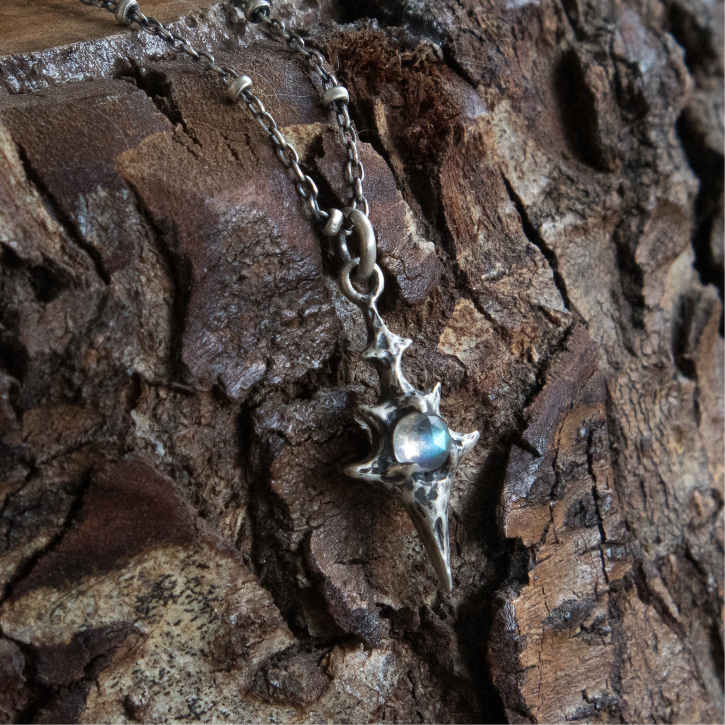 Eldritch Pendant - Labradorite RC - 16 inches- Ready to Ship