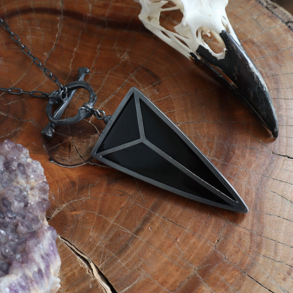 Hexen Pendant XL Onyx - 30 inches - OOAK