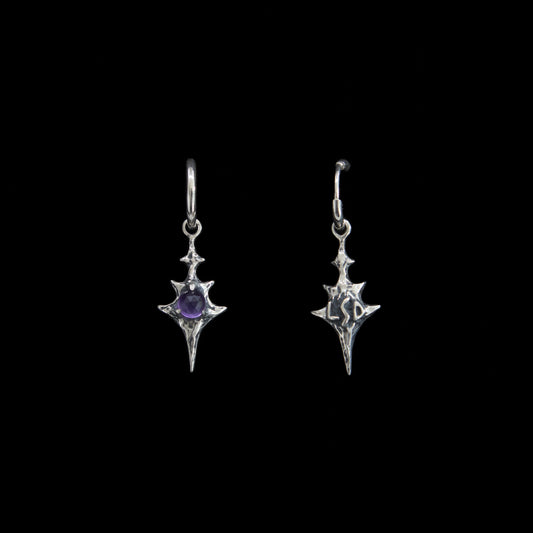 Eldritch Hoop Earrings - Amethyst - Ready to ship