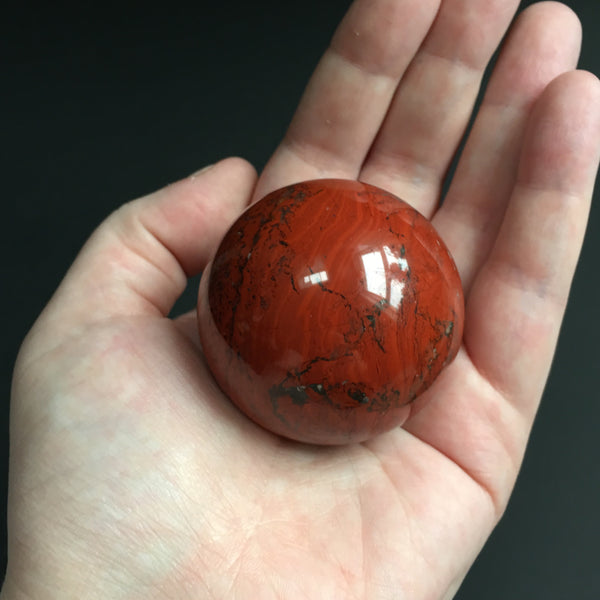 Snakeskin Jasper Ball with Wooden Stand