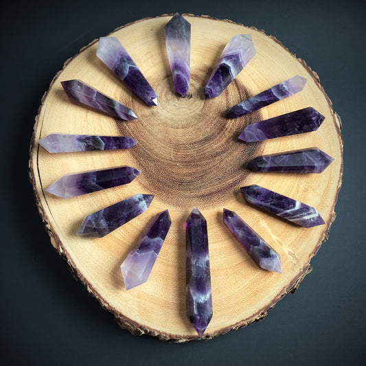 Chevron Amethyst Wand