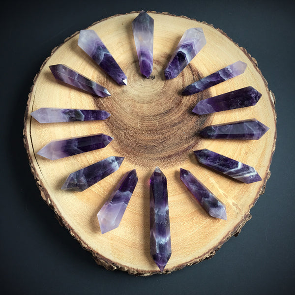 Chevron Amethyst Wand