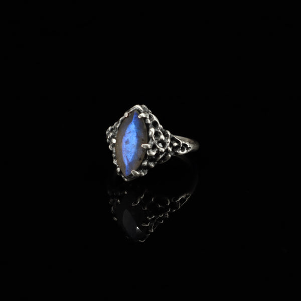 Aphrodite Ring (Labradorite and Rainbow Moonstone)