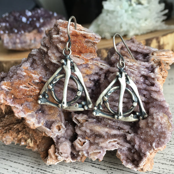 Discontinued - Deathly Hallows Small Bone Earrings