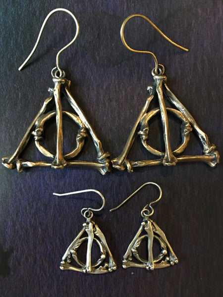 Discontinued - Deathly Hallows Small Bone Earrings