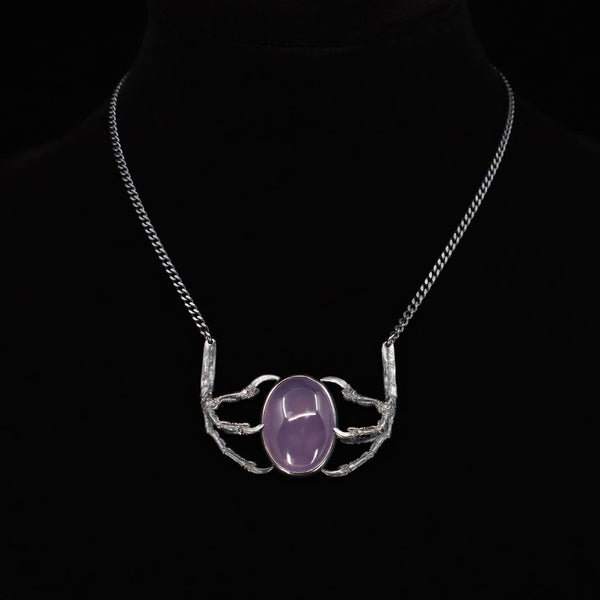 Nocturne Necklace - OOAK - Purple Chalcedony - SECOND, Discounted