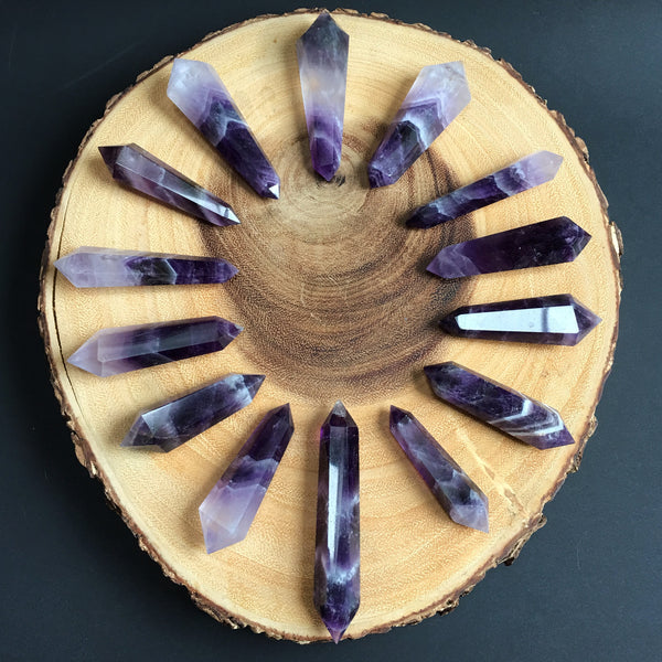 Chevron Amethyst Wand