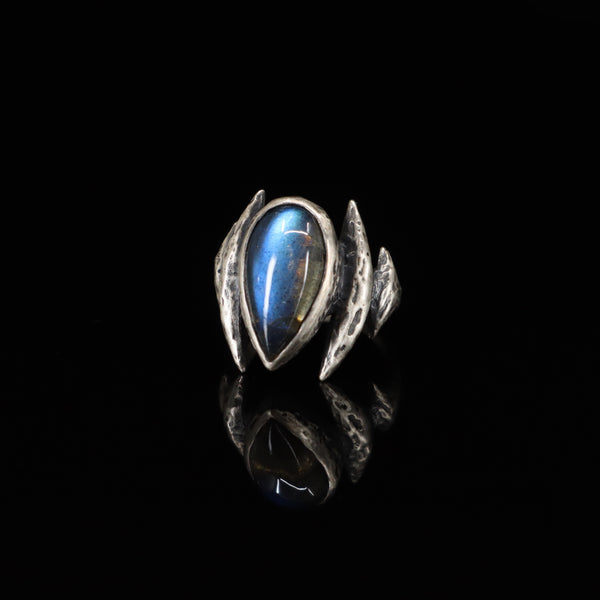 Lestat Ring - Labradorite - Size 6 - Ready to ship