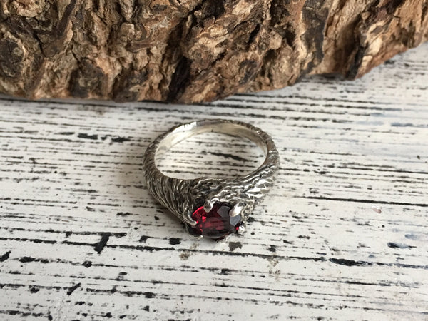 Forest Nymph Ring (Rhodolite Garnet, Hessonite Garnet, Amethyst and Citrine versions)