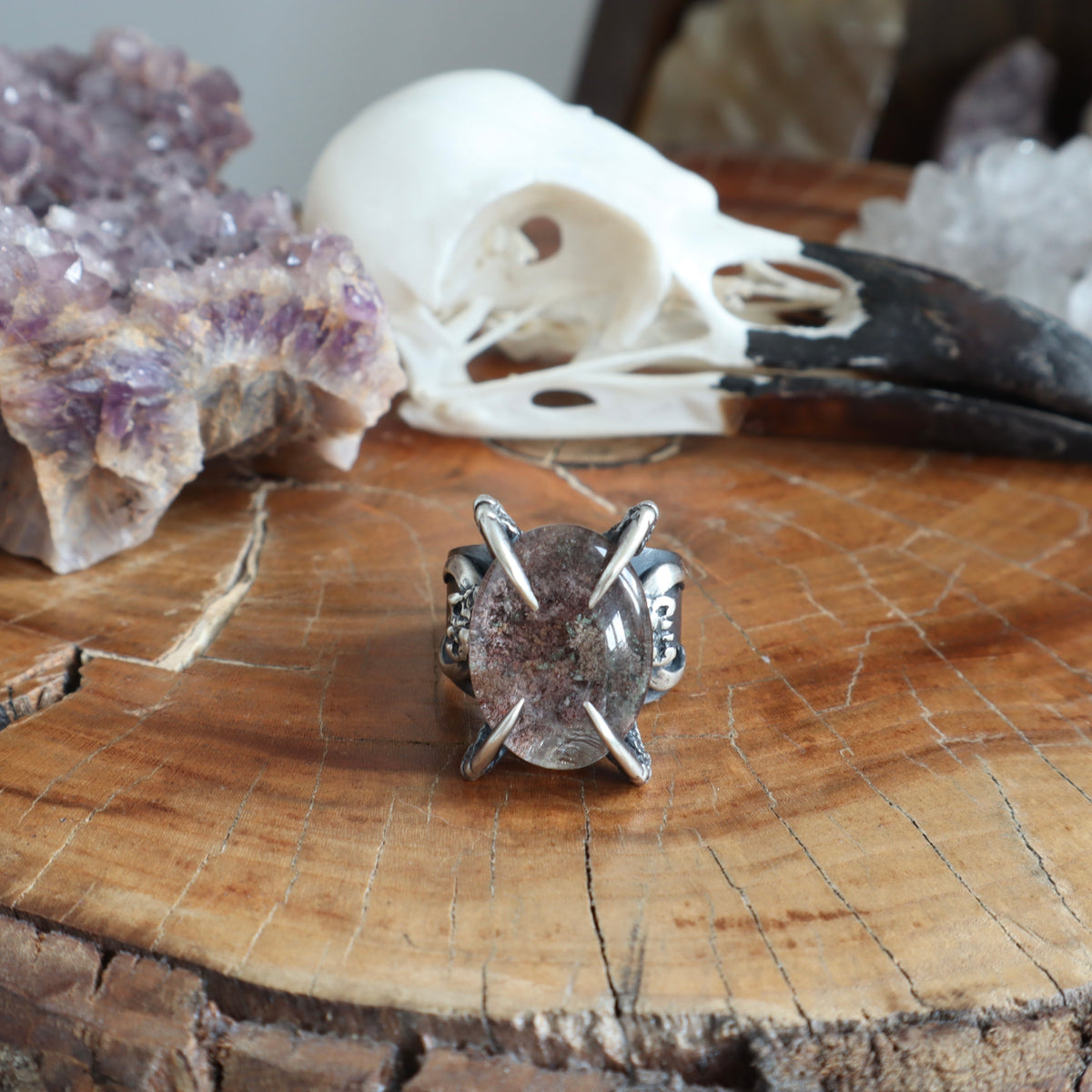 Lunarscape Ring - OOAK Lodolite - Size 8