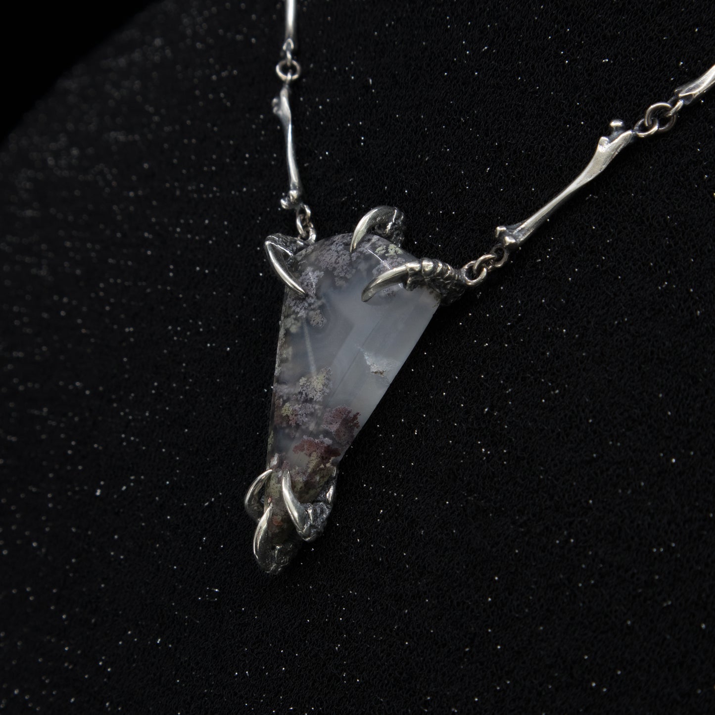 Burial Ground Necklace - Purple Moss Agate - OOAK