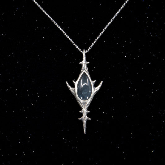 Dagon Pendant - Moss Aquamarine - 17 Inches - Ready to ship