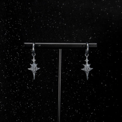 Eldritch Hoop Earrings - Rainbow Moonstone - Ready to ship