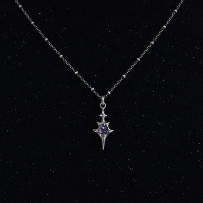 Eldritch Pendant - Rose Cut Amethyst - 16 inches- Ready to Ship