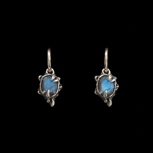 Primordial Hoop Earrings - Labradorite - Ready to Ship