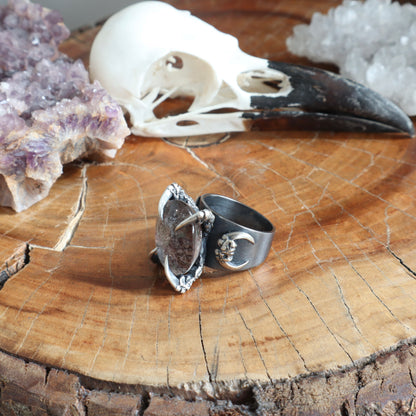 Lunarscape Ring - OOAK Lodolite - Size 8