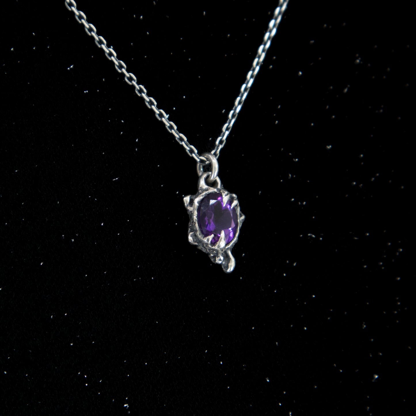 Primordial Pendant - Amethyst 18 inches - Ready to Ship