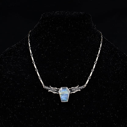 Cursed Burial Ground Necklace - OOAK - Labradorite Coffin - Ready to Ship