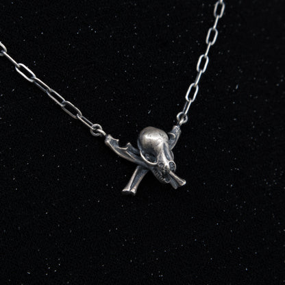 Skull and Crossbones Necklace - 18” - Ready to ship