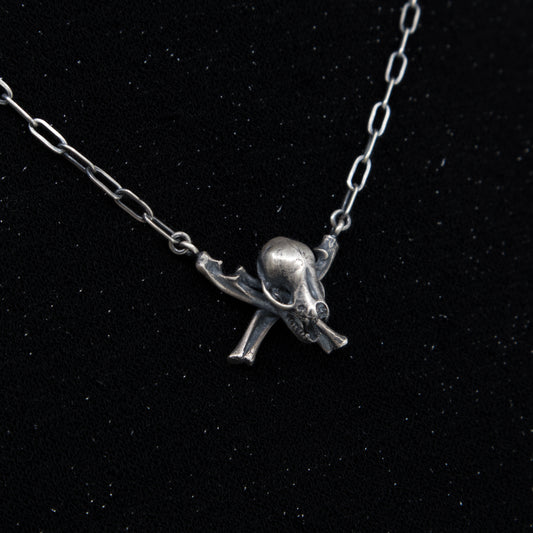 Skull and Crossbones Necklace - 18” - Ready to ship