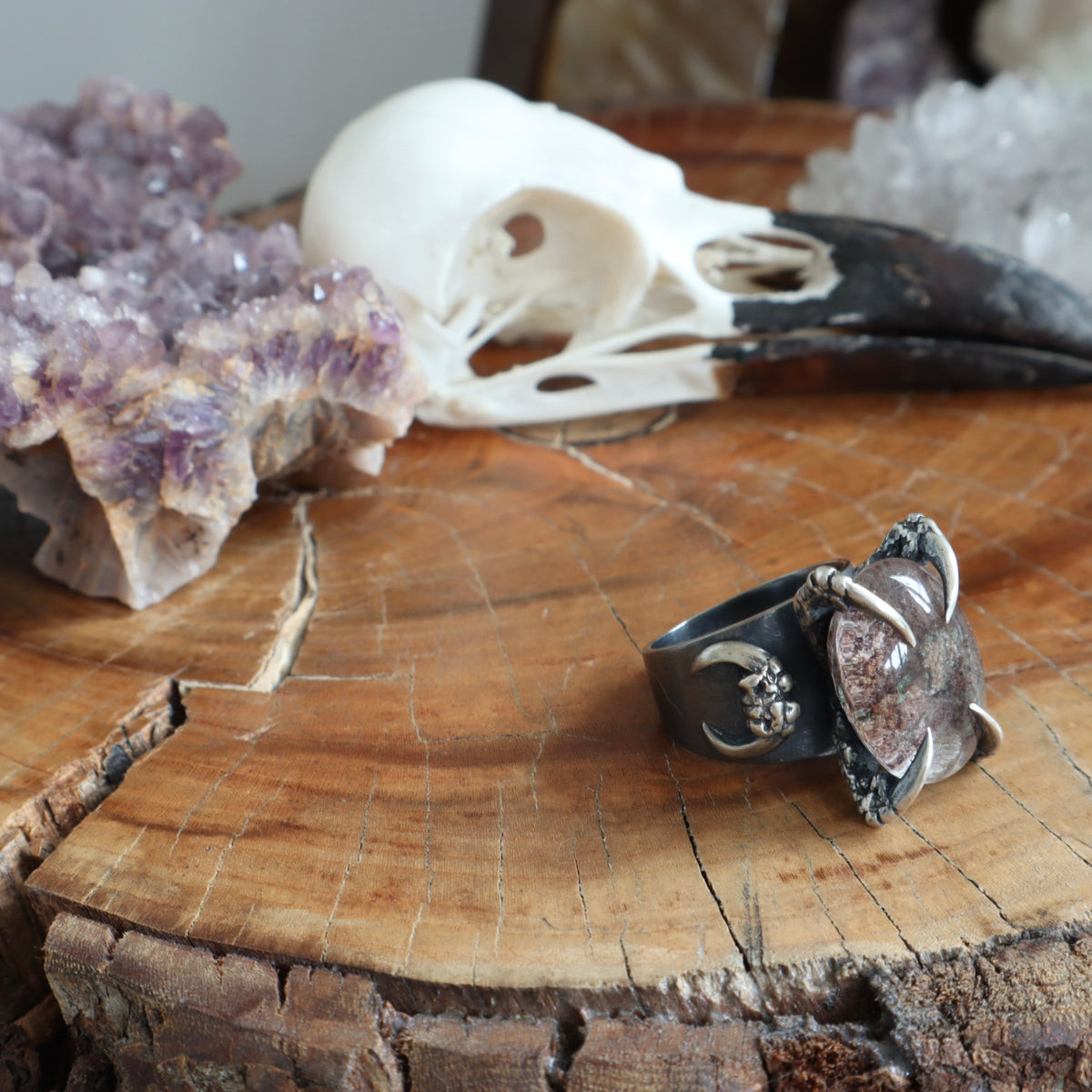 Lunarscape Ring - OOAK Lodolite - Size 8