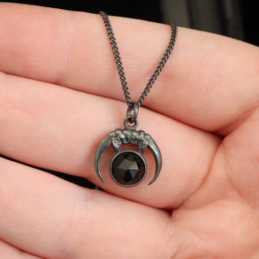 Luna Obscura Pendant - onyx - 20 inches - Ready to ship
