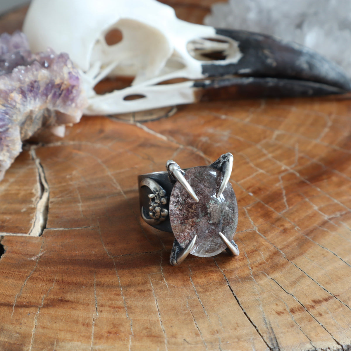 Lunarscape Ring - OOAK Lodolite - Size 8
