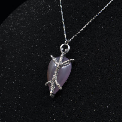 Liebchen Amulet - Purple Chalcedony - OOAK