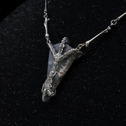 Burial Ground Necklace - Purple Moss Agate - OOAK