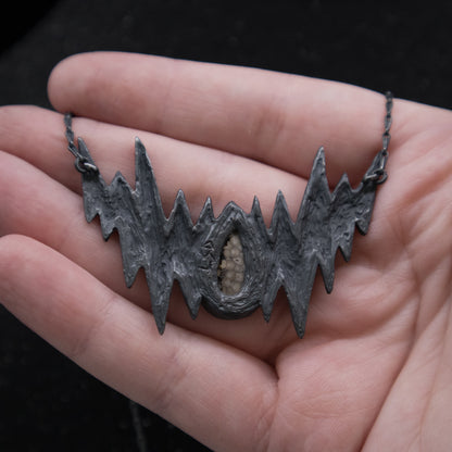 Orlok’s Shadow Necklace - Fossilised Snakeskin Wrasse  - OOAK