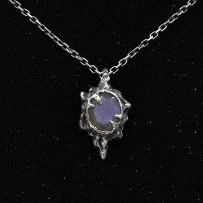Azathoth Pendant - Purple Labradorite - 16-18 Inches - Ready to Ship