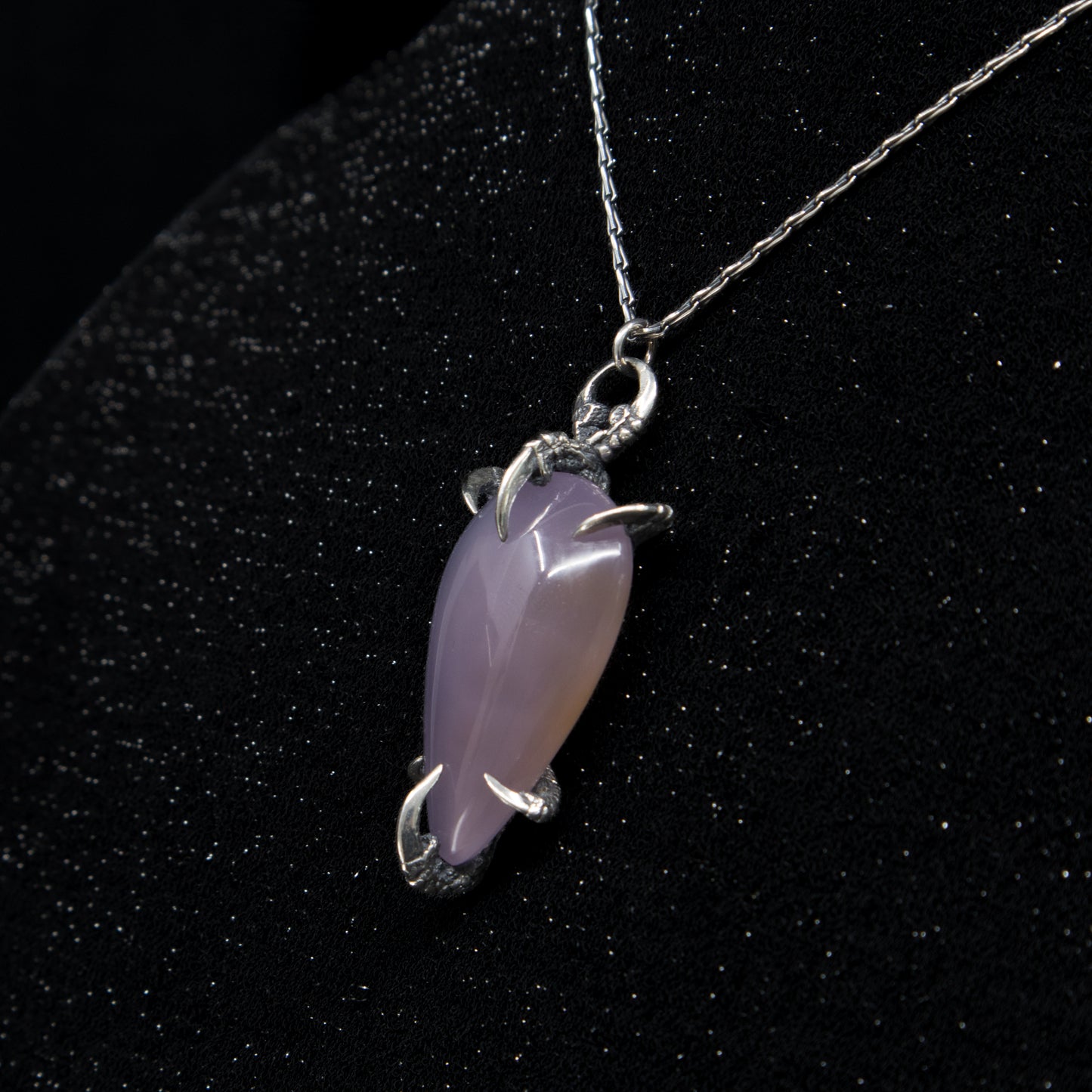 Liebchen Amulet - Purple Chalcedony - OOAK