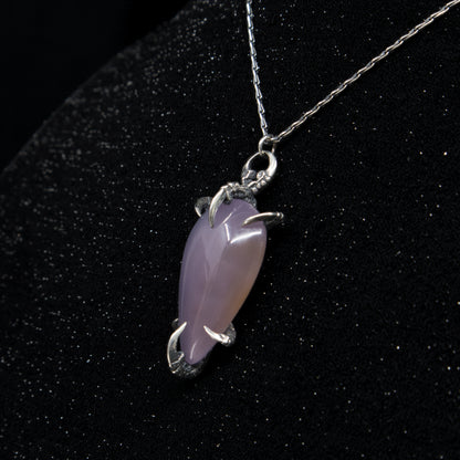Liebchen Amulet - Purple Chalcedony - OOAK