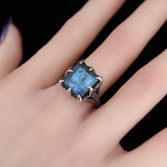 The Dark Embrace Ring (Labradorite and Purple Labradorite version)