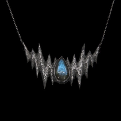 Nosferatu Necklace - Labradorite 18 Inch chain - Ready To Ship