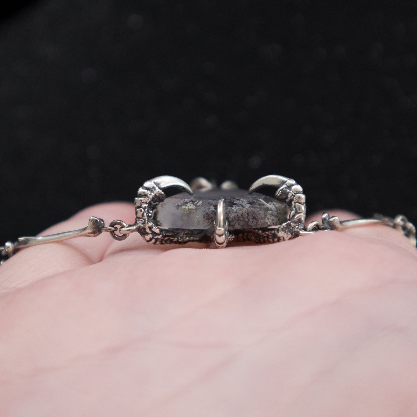 Burial Ground Necklace - Purple Moss Agate - OOAK