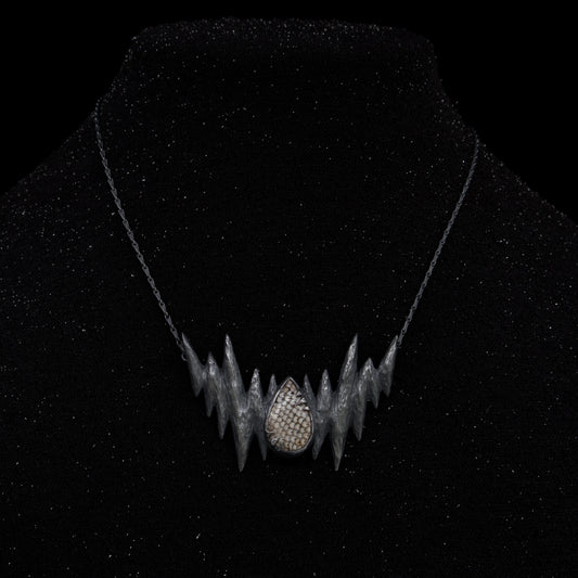 Orlok’s Shadow Necklace - Fossilised Snakeskin Wrasse  - OOAK