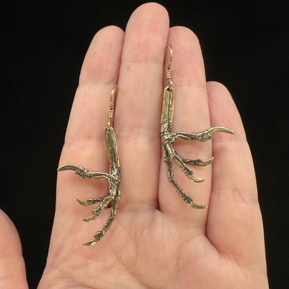 Starling Claw Earrings - Bronze - Ready to Ship