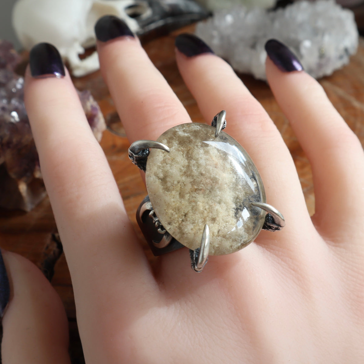 Lunarscape Ring - Size 10.5 - OOAK - Lodolite