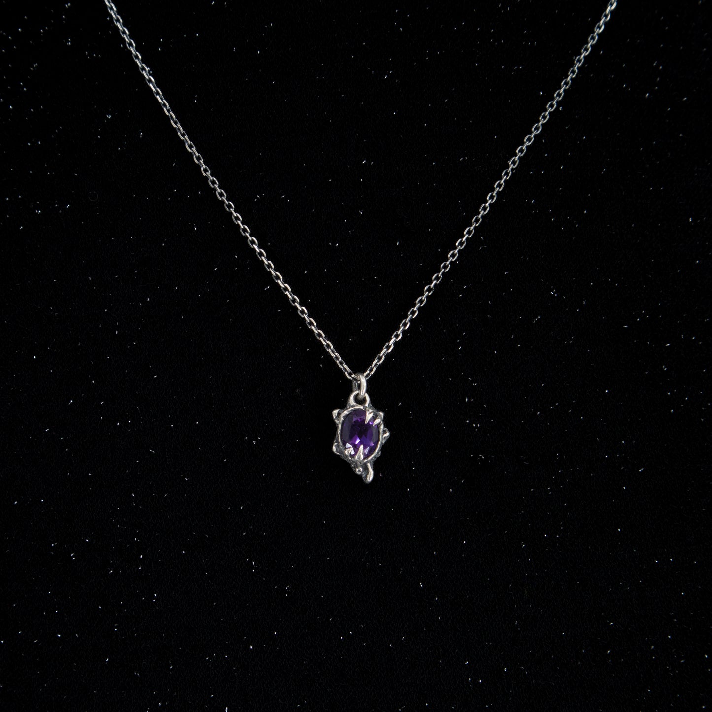 Primordial Pendant - Amethyst 18 inches - Ready to Ship