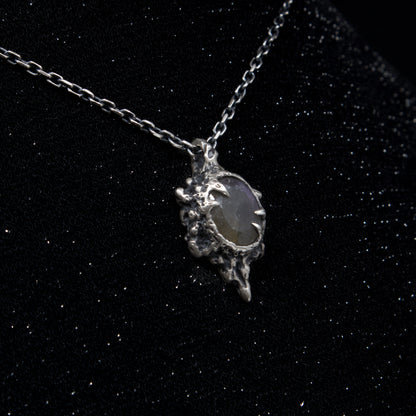 Azathoth Pendant - Purple Labradorite - 16-18 Inches - Ready to Ship