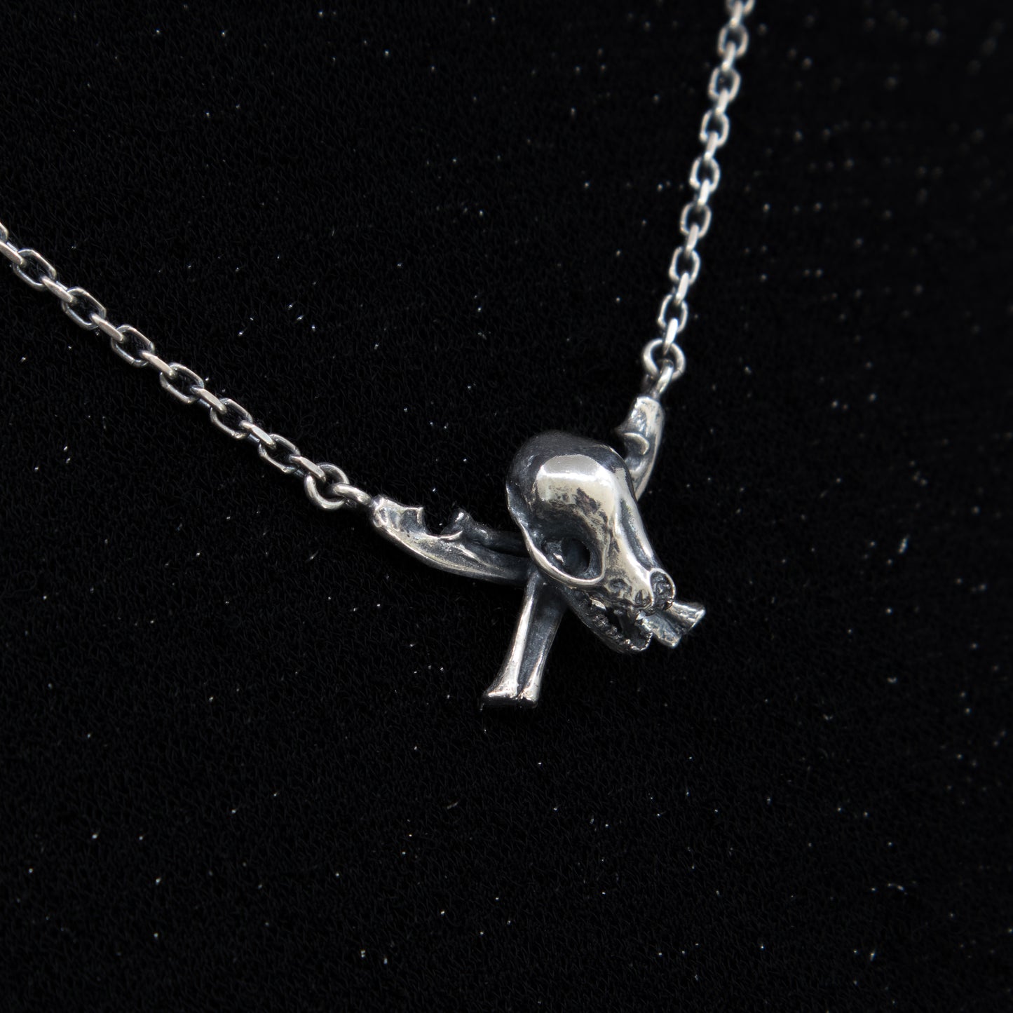 Skull and Crossbones Necklace - 16” - Ready to ship