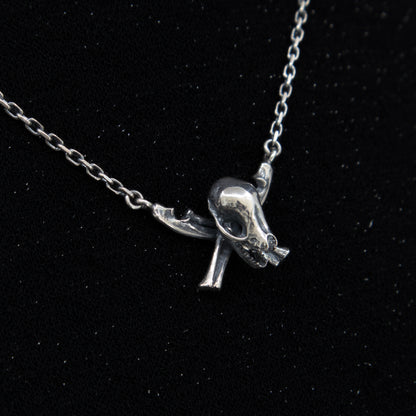 Skull and Crossbones Necklace - 16” - Ready to ship