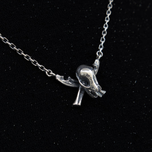 Skull and Crossbones Necklace - 16” - Ready to ship