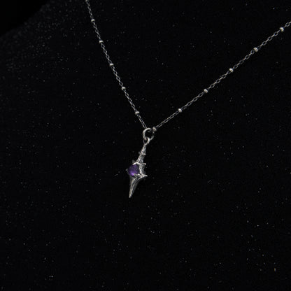 Eldritch Pendant - Rose Cut Amethyst - 16 inches- Ready to Ship